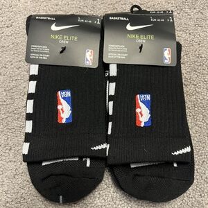 Nike Elite NBA Dri-FIT Basketball Quarter Crew Socks Black White 2 Pairs
